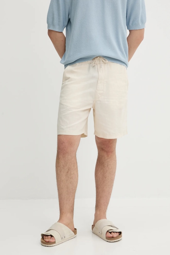 Ленен къс панталон Marc O'Polo лен бежов 5000006590