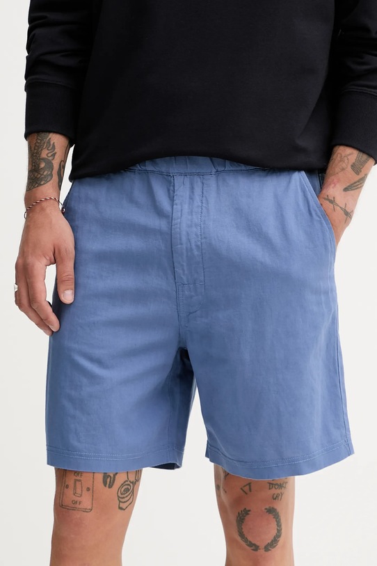 Marc O'Polo pantaloncini in lino tessuto blu 5000006590