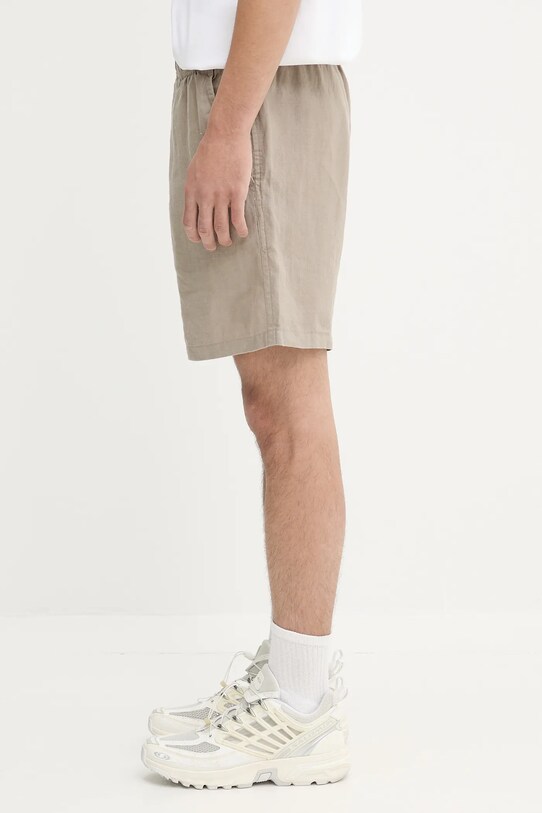 Samsoe Samsoe szorty lniane Sajabari M24200085 brązowy SS25