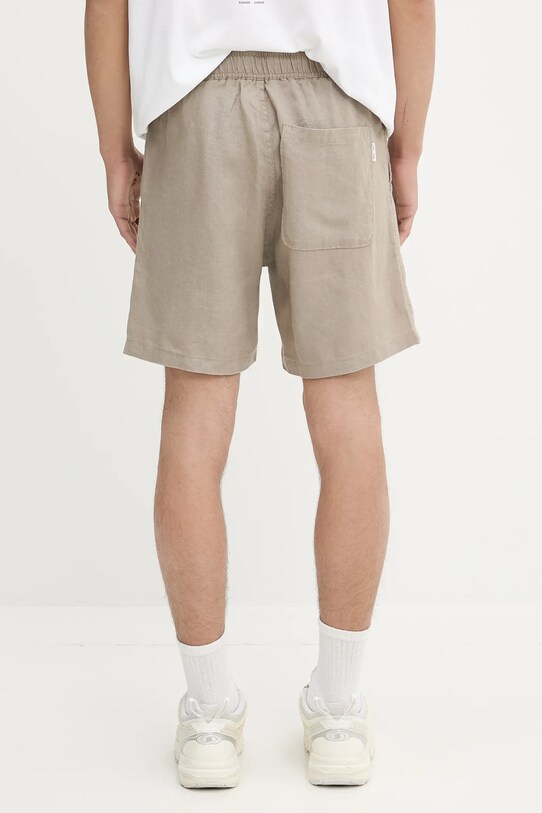 Odzież Samsoe Samsoe szorty lniane Sajabari M24200085 brązowy