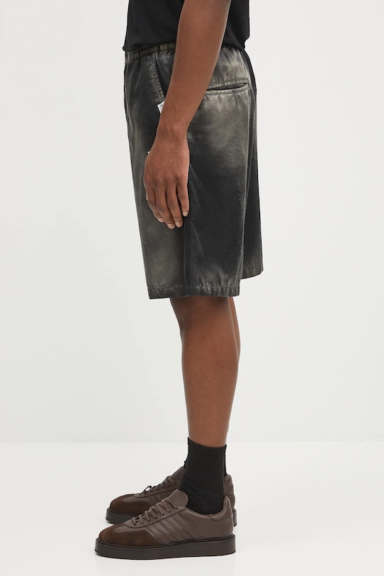 Maison MIHARA YASUHIRO pantaloncini Aged Satin Shorts J14PT143 nero SS25