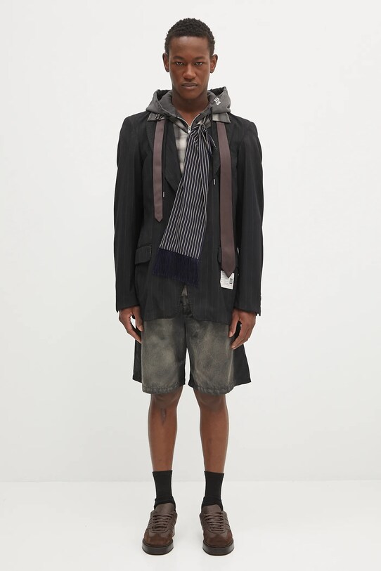 Шорти Maison MIHARA YASUHIRO Aged Satin Shorts J14PT143 чорний