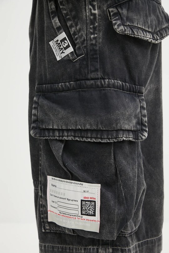Bavlněné šortky Maison MIHARA YASUHIRO Amateur Sewn Cargo Shorts černá A14PT054