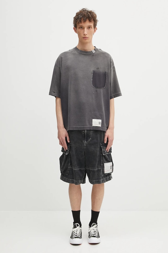 Хлопковые шорты Maison MIHARA YASUHIRO Amateur Sewn Cargo Shorts A14PT054 чёрный