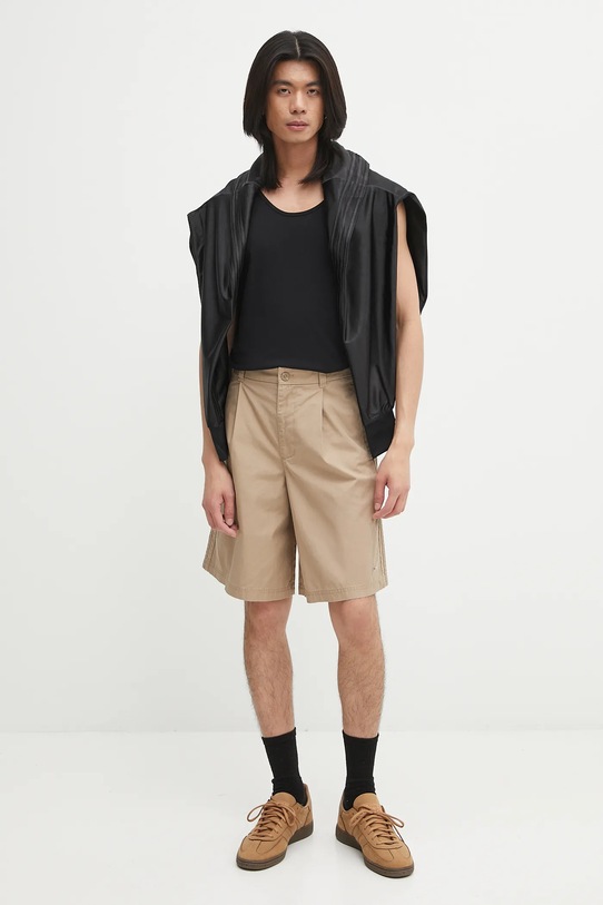 Βαμβακερό σορτσάκι adidas Originals Bermuda Short KB5585 μπεζ SS25