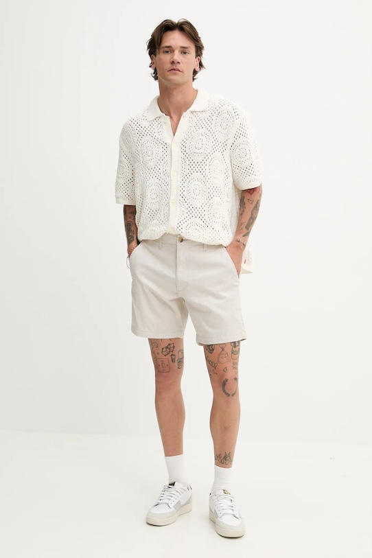 Λινό σορτς Hollister Co. KI328.5167.178 μπεζ SS25