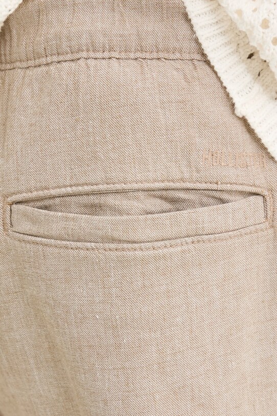 Hollister Co. pantaloni scurți din amestec de in bej KI328.5167.400