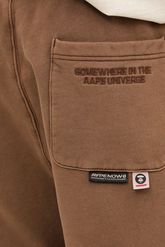 AAPE cotton shorts Now Sweat AAPSPMB678XXO brown