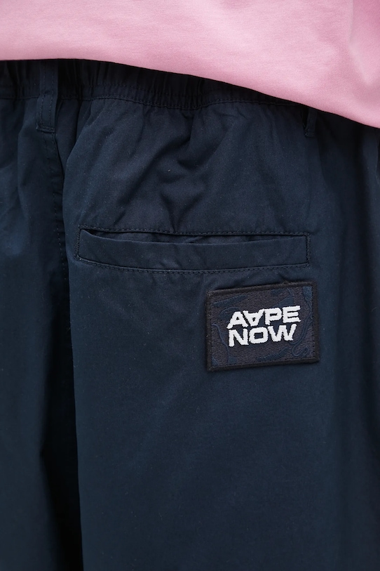 Bavlněné šortky AAPE Now Woven námořnická modř AAPSPMB670XXO