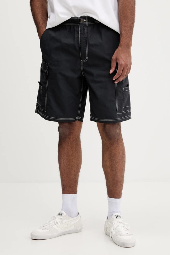 Хлопковые шорты Converse ткань тёмно-синий 10028350.A02