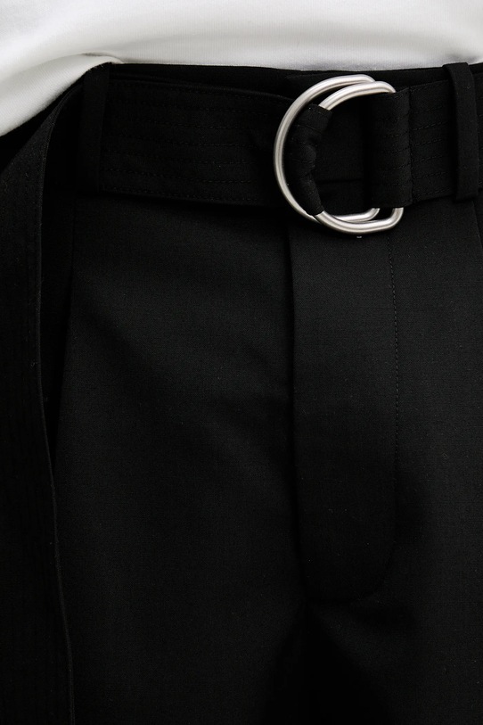 Nanushka wool blend shorts OLLIE black NM25SSST12699