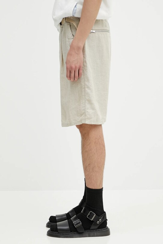 Σορτς από λινό Undercover Pants UC1E4518 μπεζ SS25