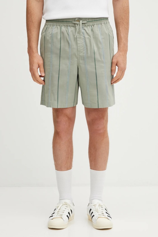 Maison Kitsuné szorty Elasticated tkanina zielony OM01407WC5029