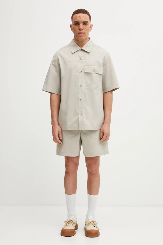 Maison Kitsuné szorty Elasticated beżowy OM01414WW9020