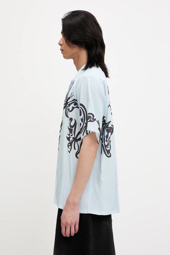 Košeľa Needles x Kae Tanaka S/S One-Up QV432 modrá SS25