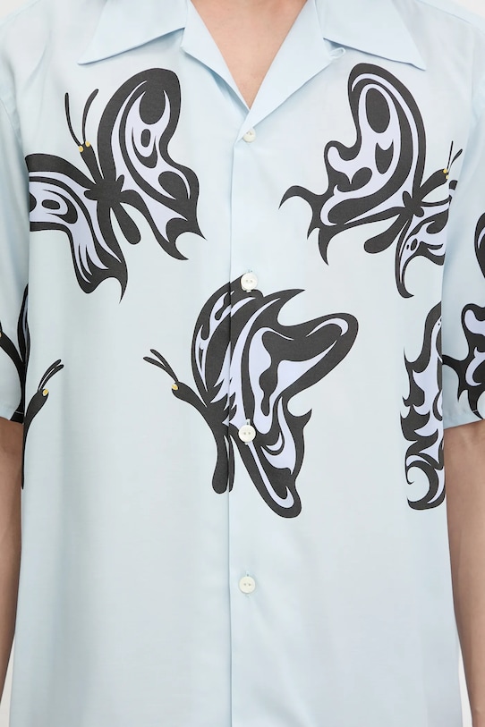 Košeľa Needles x Kae Tanaka S/S One-Up modrá QV432