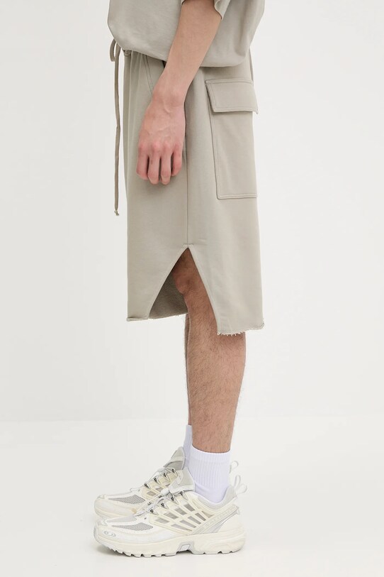 Pamučne kratke hlače Rick Owens DRKSHDW Knitted - Beveled Pods 221688 CM01E1688.CHFE bež SS25