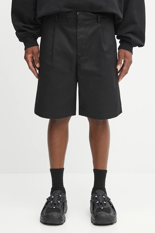 Wacko Maria szorty DICKIES / PLEATED SHORT TROUSERS ( TYPE-1 ) tkanina czarny 25SS.WMP.DC02