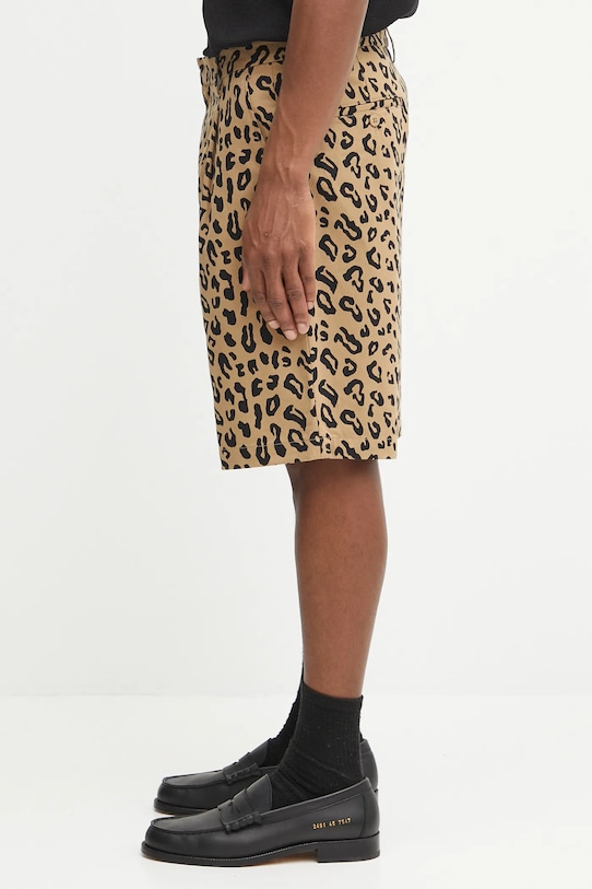 Wacko Maria pantaloni scurți din bumbac DICKIES / PLEATED SHORT TROUSERS ( TYPE-2 ) 25SS.WMP.DC03 bej SS25