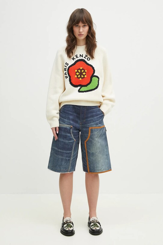 Andersson Bell szorty jeansowe Denim Trompe L`Oeil Double Knee apa786u