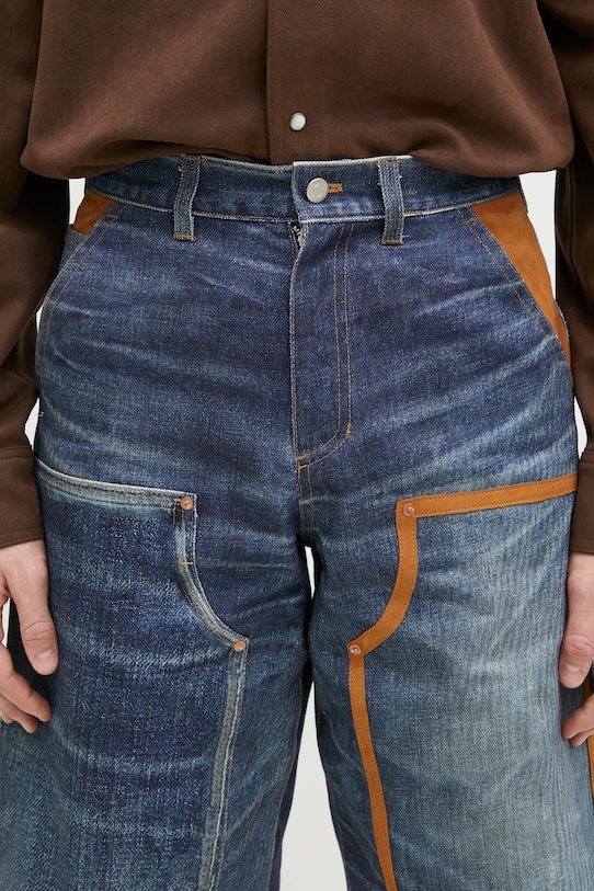 Τζιν σορτς Andersson Bell Denim Trompe L`Oeil Double Knee apa786u σκούρο μπλε