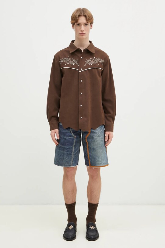 Andersson Bell szorty jeansowe Denim Trompe L`Oeil Double Knee apa786u