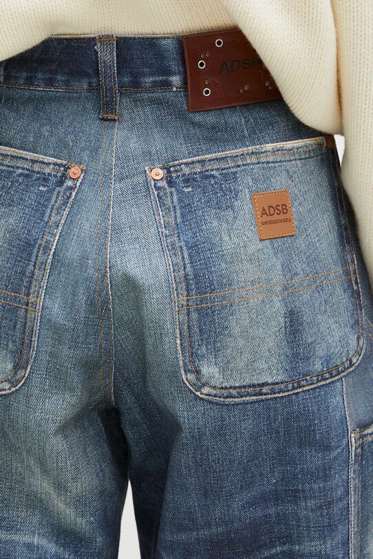 Andersson Bell szorty jeansowe Denim Trompe L`Oeil Double Knee apa786u