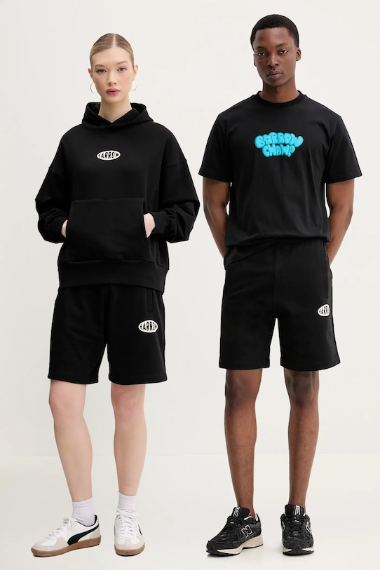 Barrow pantaloni scurți din bumbac bumbac negru S5BWUABE064