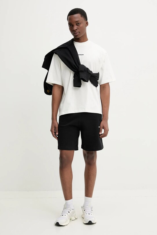 Barrow pantaloni scurti din bumbac negru S5BWUABE082
