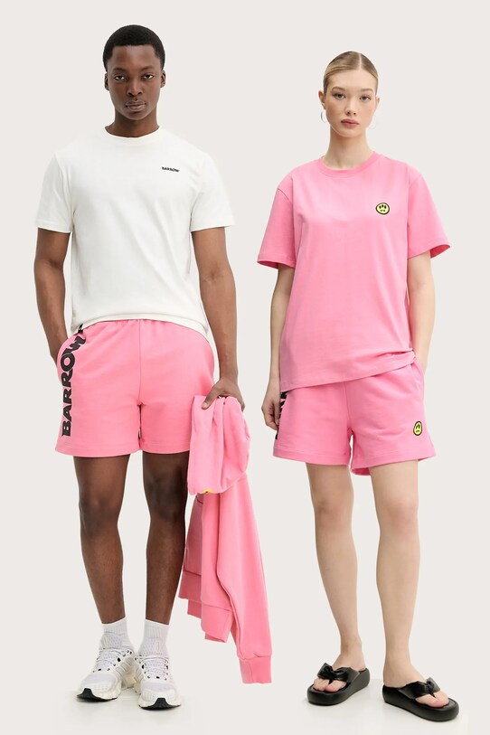 Barrow pantaloni scurti din bumbac bumbac roz S5BWUABE089