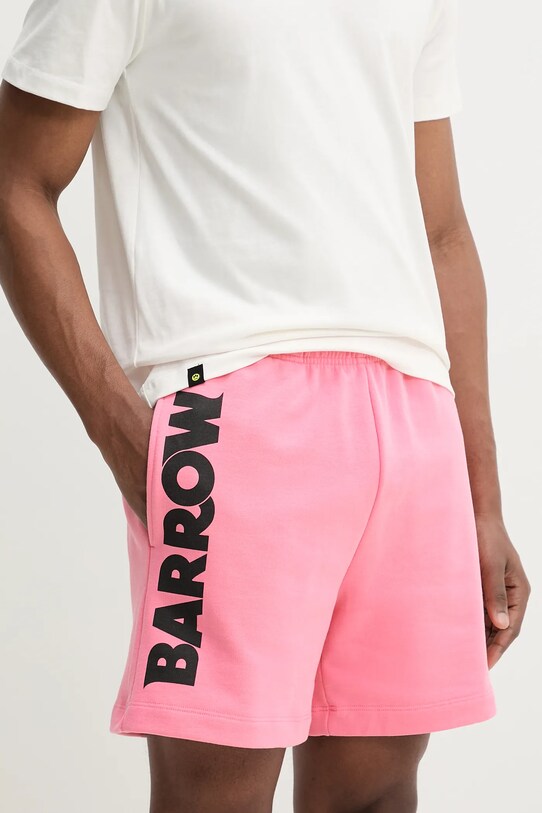 Barrow pantaloni scurti din bumbac S5BWUABE089 roz SS25