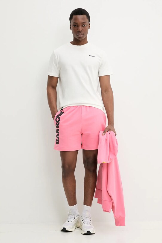 Barrow pantaloni scurti din bumbac roz S5BWUABE089
