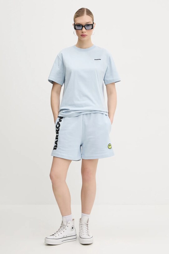 Barrow pantaloni scurti din bumbac S5BWUABE089 albastru