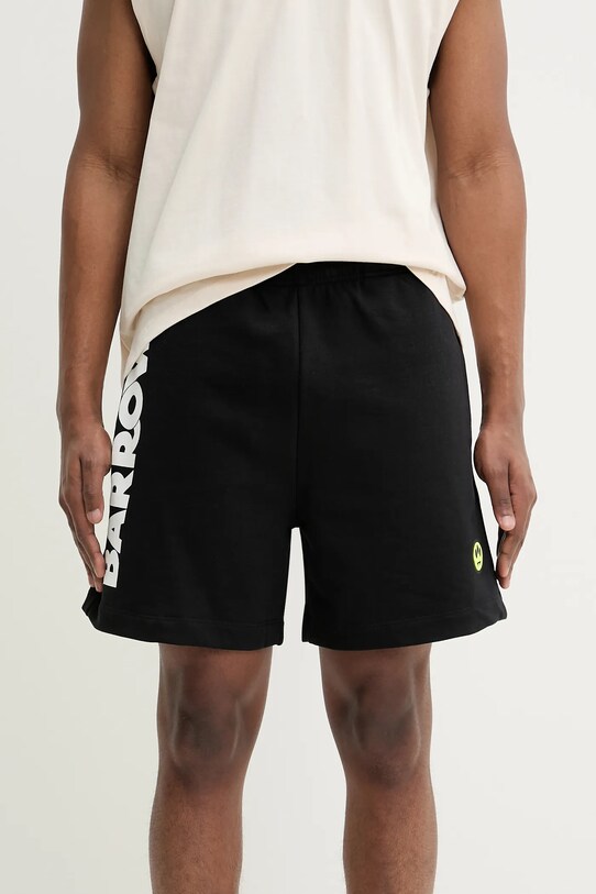 Памучен къс панталон Barrow S5BWUABE089 черен SS25