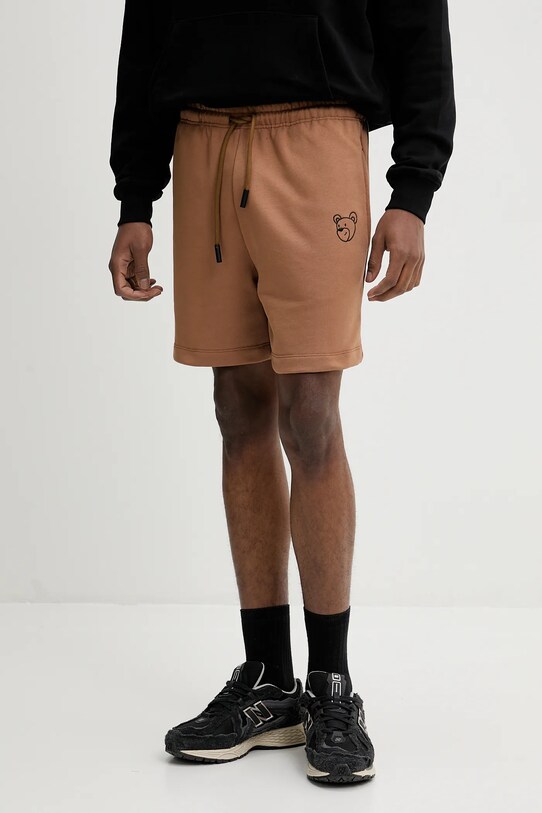 Inbetweeners pantaloni scurți din bumbac S5TWUABE027 maro SS25