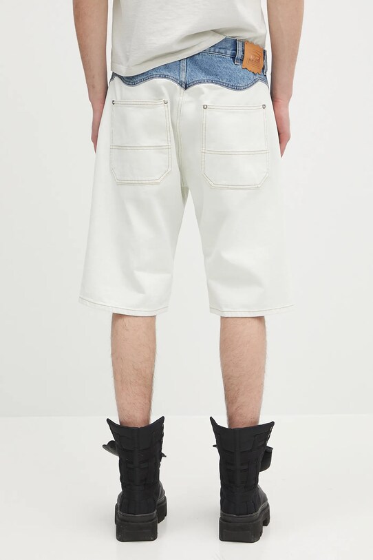 Aries denim shorts Patchwork Western Carpenter Shorts AR3030503. blue