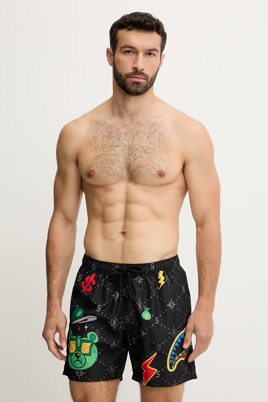 Plavkové šortky Sprayground čierna SP756BLK