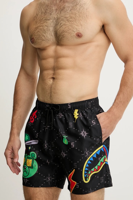 Sprayground pantaloni scurți de baie SP756BLK negru