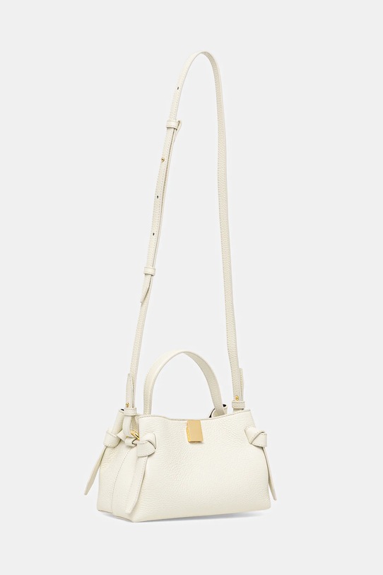 Kožená kabelka Yuzefi GYOZA MINI YUZSS25.HB.MGZ.L053 béžová SS25