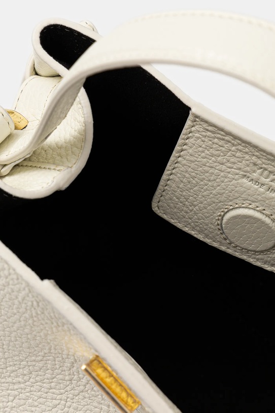 Kožená kabelka Yuzefi GYOZA MINI YUZSS25.HB.MGZ.L053 béžová