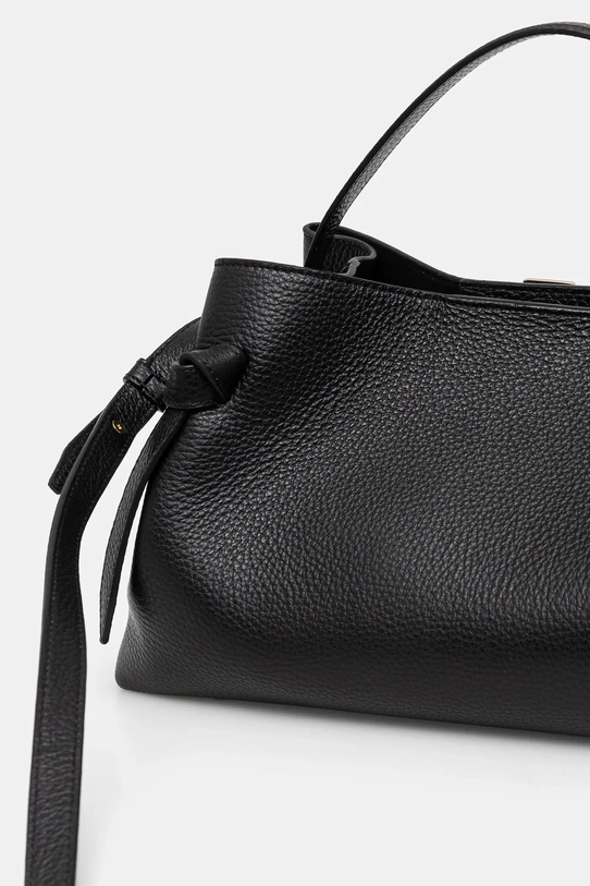 Yuzefi torebka skórzana GYOZA czarny YUZCO.HB.GZ.L034