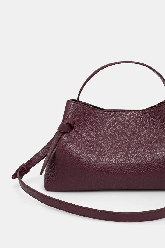 Yuzefi geantă de piele GYOZA burgundia YUZRS25.HB.GZ.L049