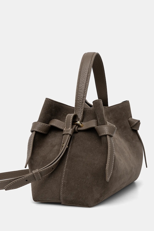 Yuzefi torebka zamszowa GYOZA YUZRS25.HB.GZ.S018 brązowy SS25