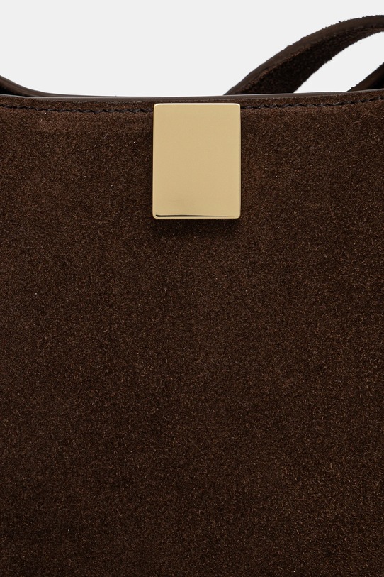 Yuzefi torebka zamszowa GYOZA MINI brązowy YUZRS25.HB.MGZ.S004