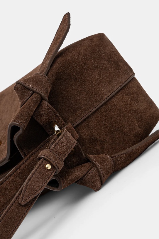 Yuzefi torebka zamszowa GYOZA MINI YUZRS25.HB.MGZ.S004 brązowy