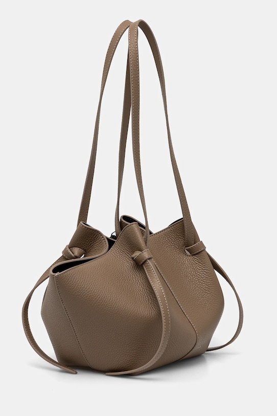 Yuzefi geantă de piele MOCHI YUZCO.HB.MO.L035 maro SS25