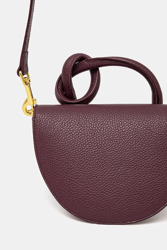 Кожаная сумочка Yuzefi PRETZEL бордо YUZRS25.HB.PRZ.L049