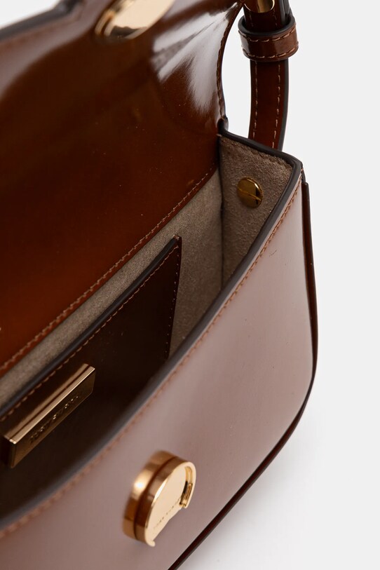 Kožna torba Tory Burch Robinson 161831.223 smeđa