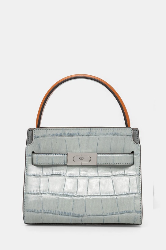Kožená kabelka Tory Burch Lee Radziwill přírodní kůže modrá 162242.400