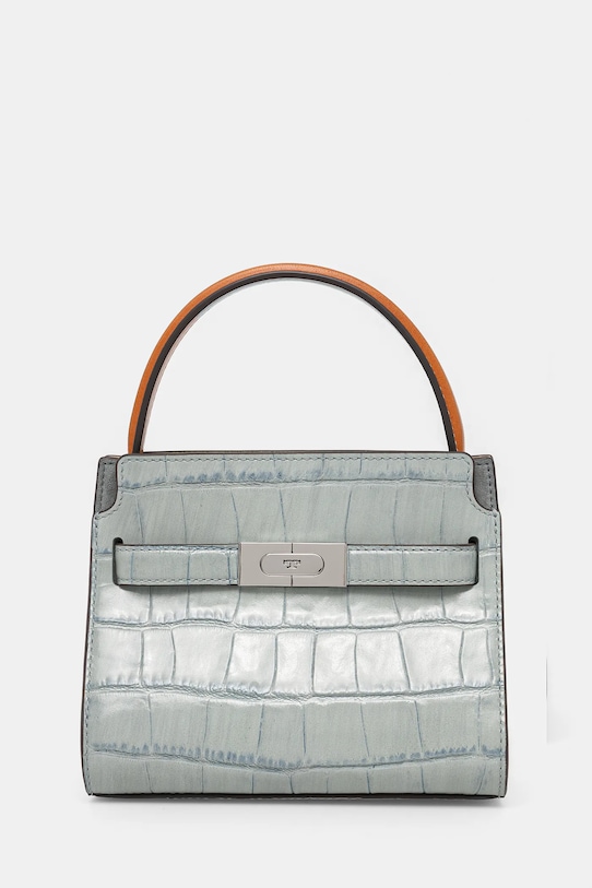 Kožená kabelka Tory Burch Lee Radziwill přírodní kůže modrá 162242.400